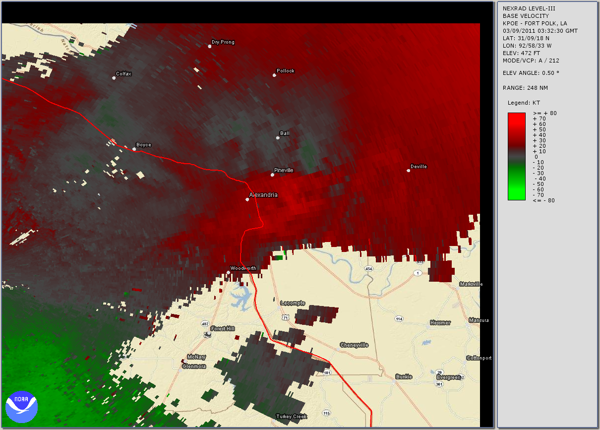 Libuse Tornado Radar Velocity Animation