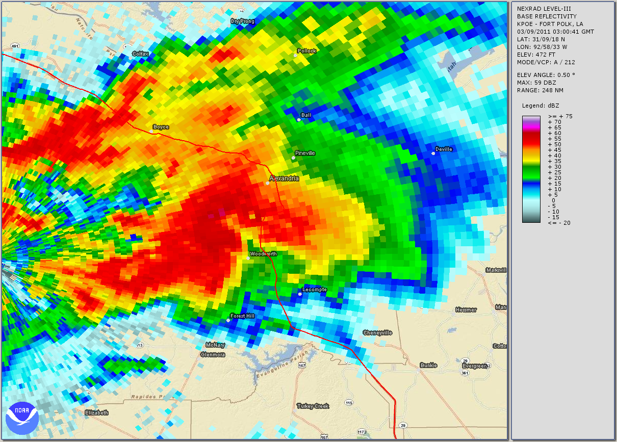 Woodworth Tornado Radar Reflectivity Animation