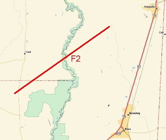 Fred Tornado map