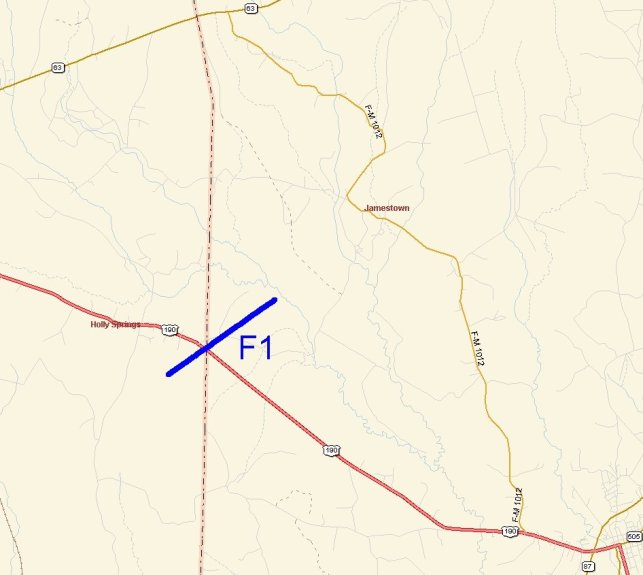 Holly Springs Tornado map