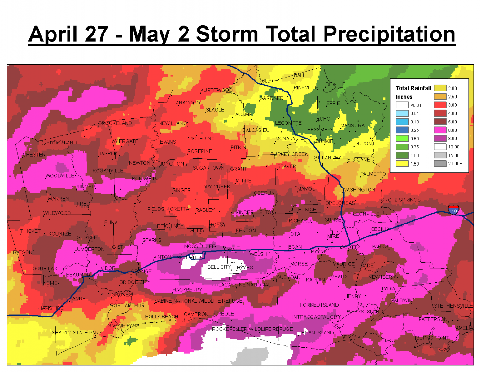 Image of event rainfall totals