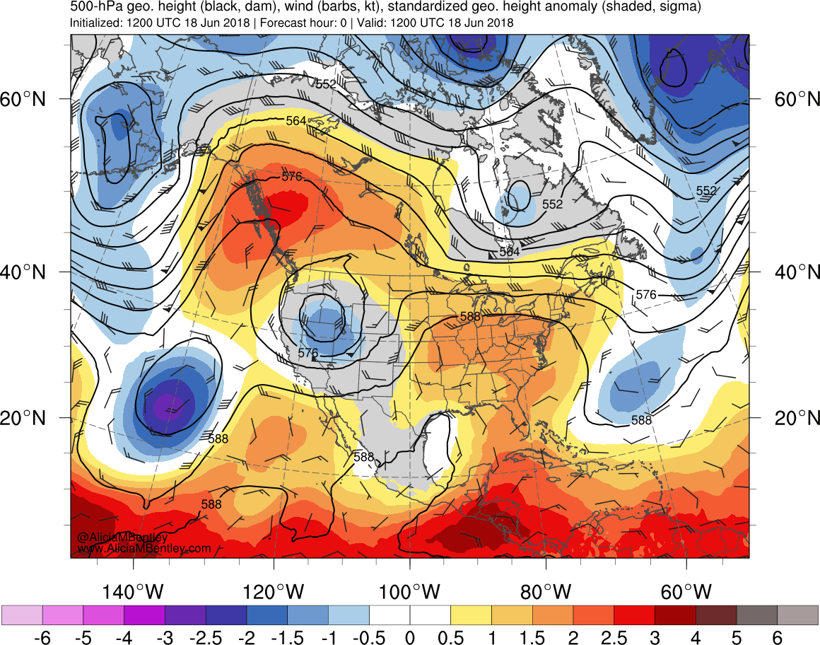 18 June 500 hPa map