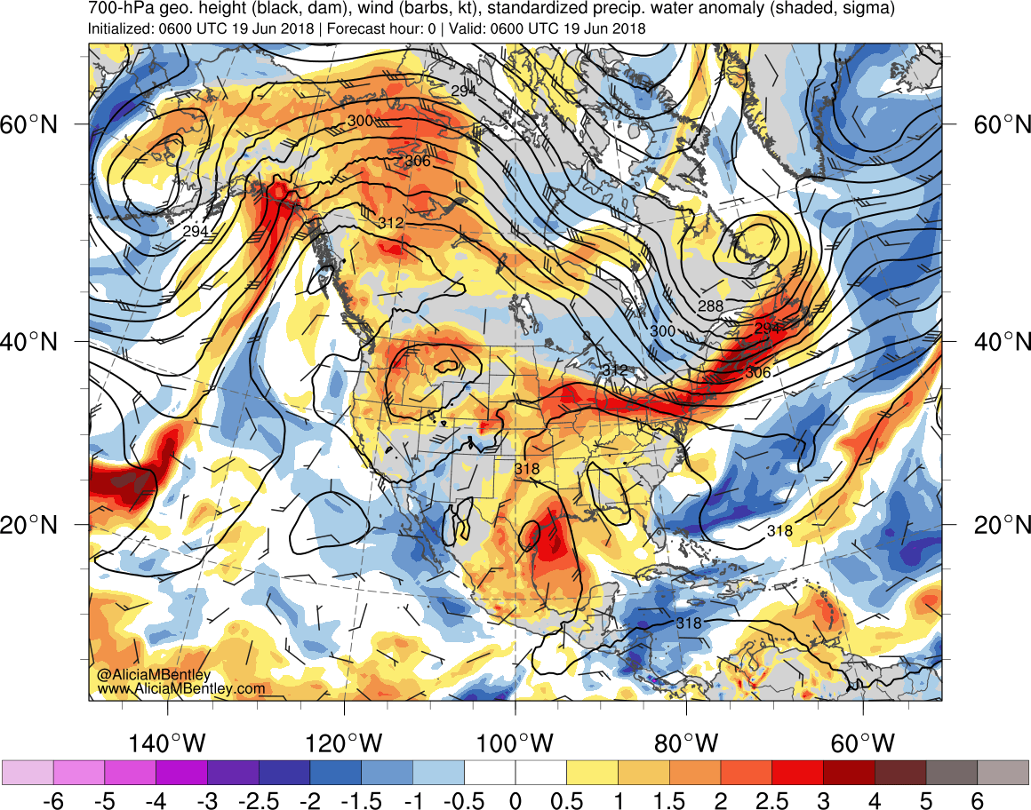 18 June 700 hPa map