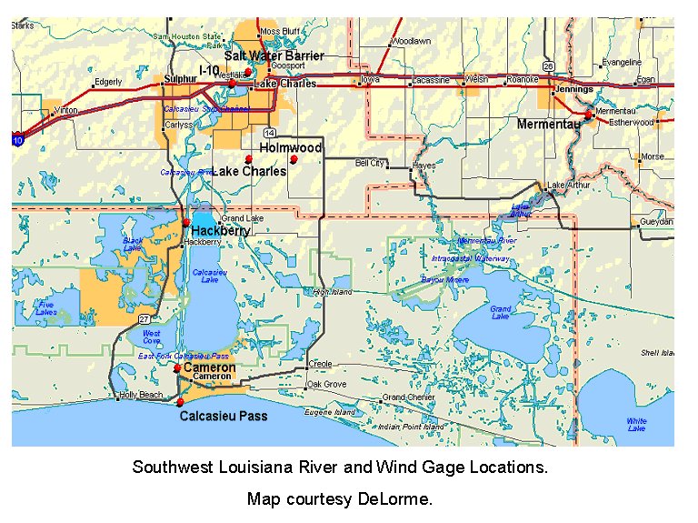 SW Louisiana map image for Rita