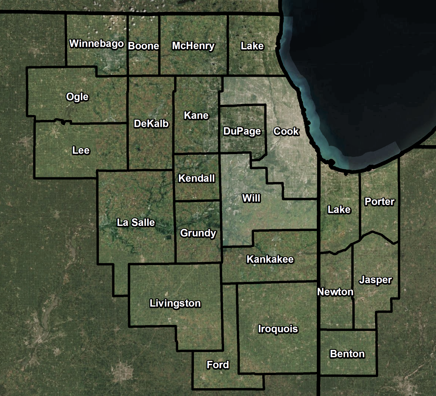 Old NWS Chicago Forecast Zones