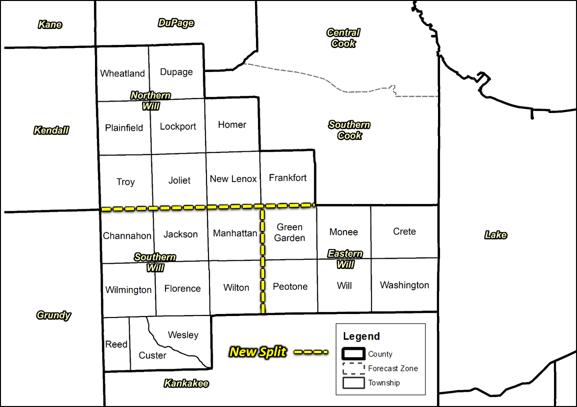 New Forecast Zone Configuration for Will County