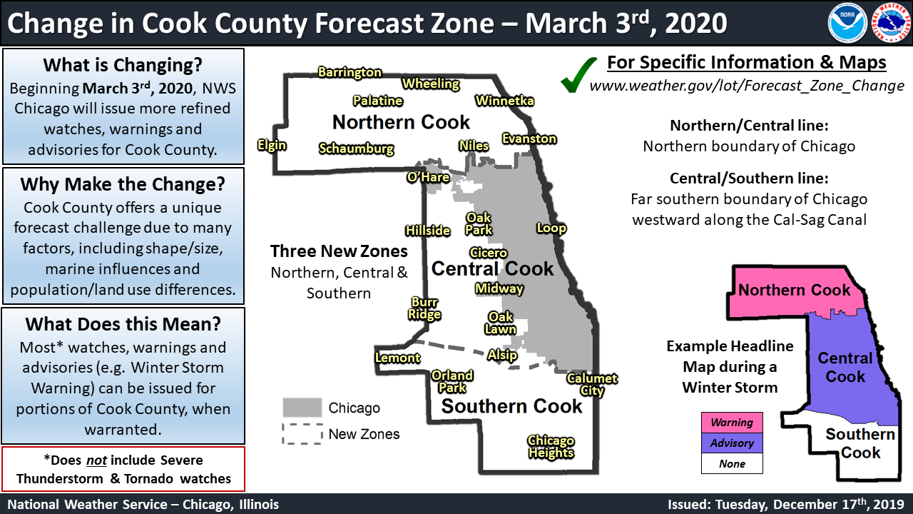 Cook County Forecast Zone Change Overview