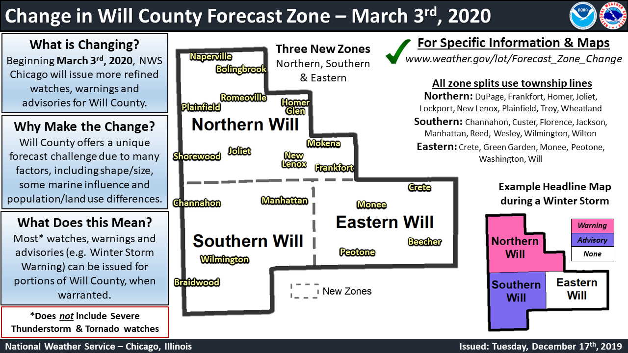 Will County Forecast Zone Change Overview