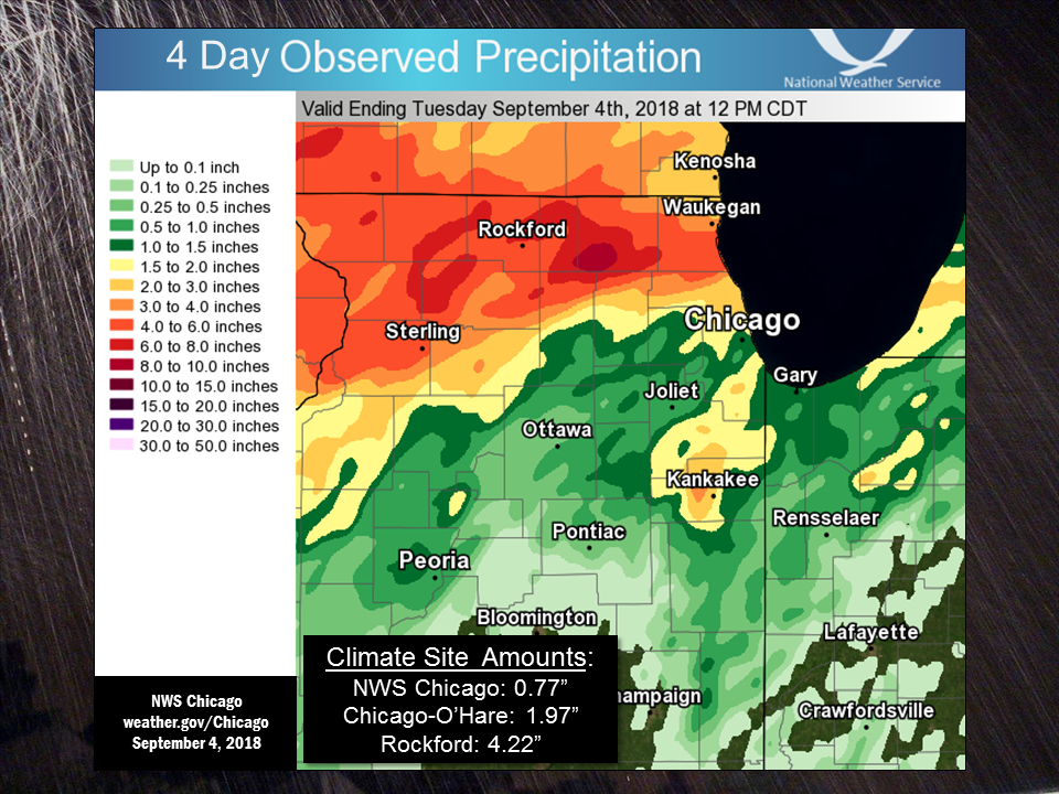 Observed Rainfall 7 am Aug 31 to 7 am Sept 4