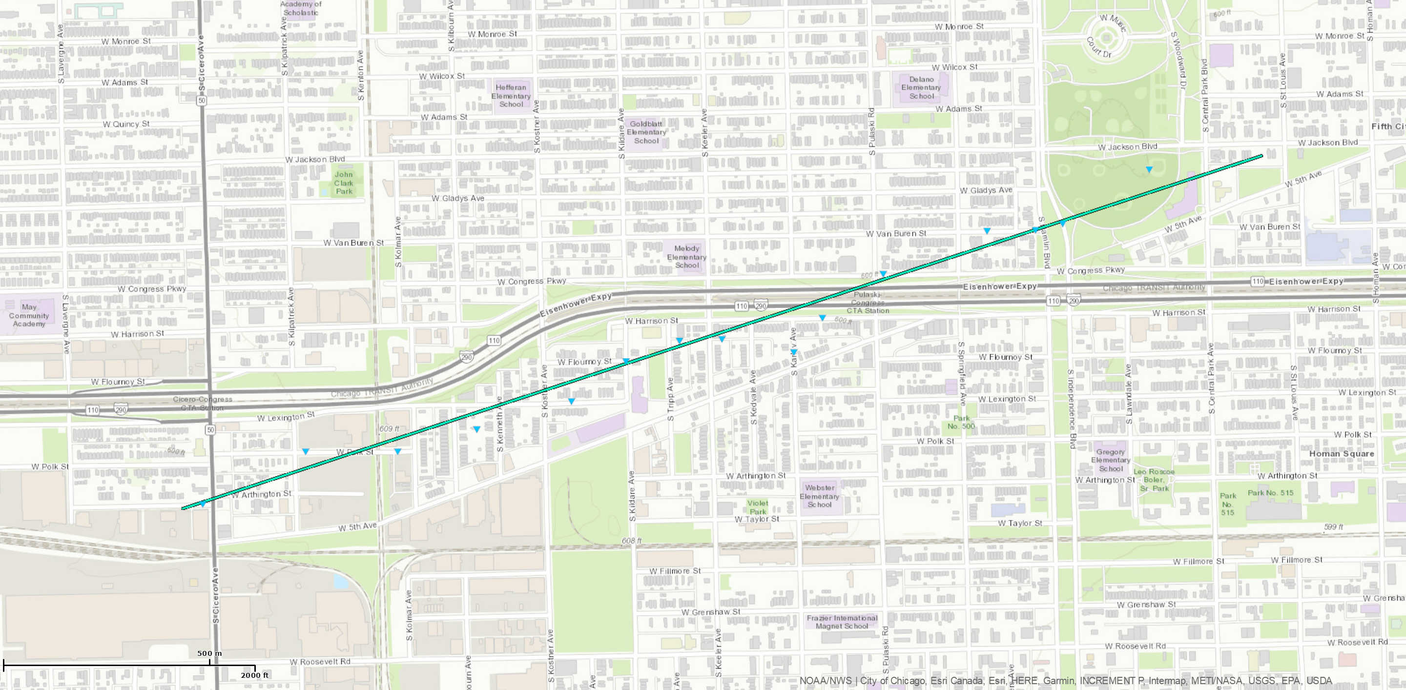 Tornado Track Map