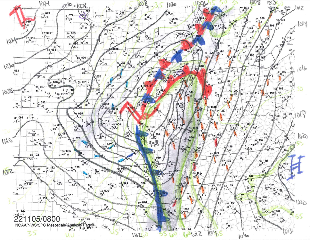 0800Z Surface Analysis