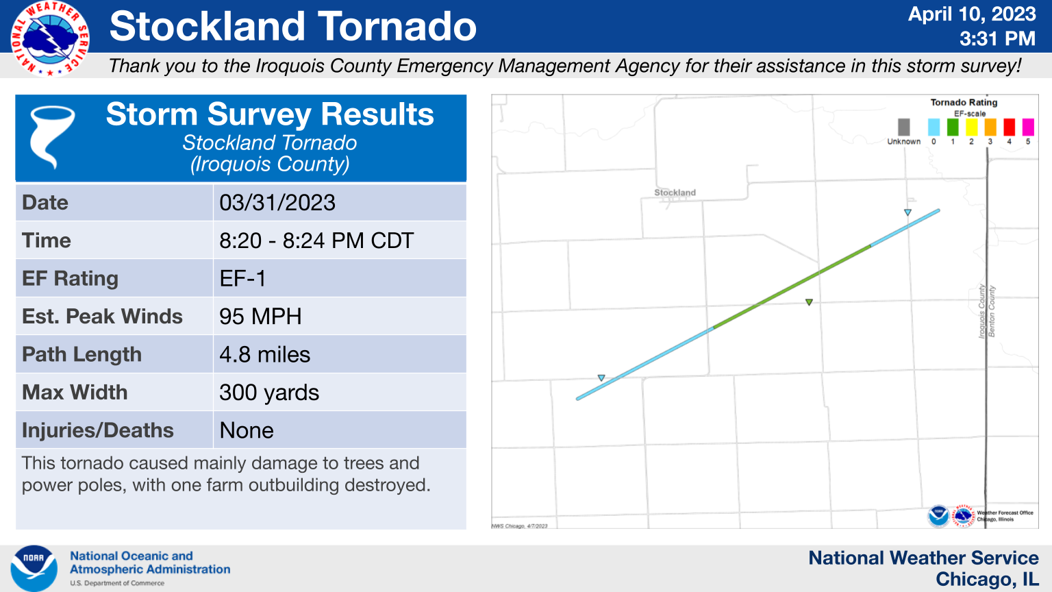 Stockland Area Tornado Map