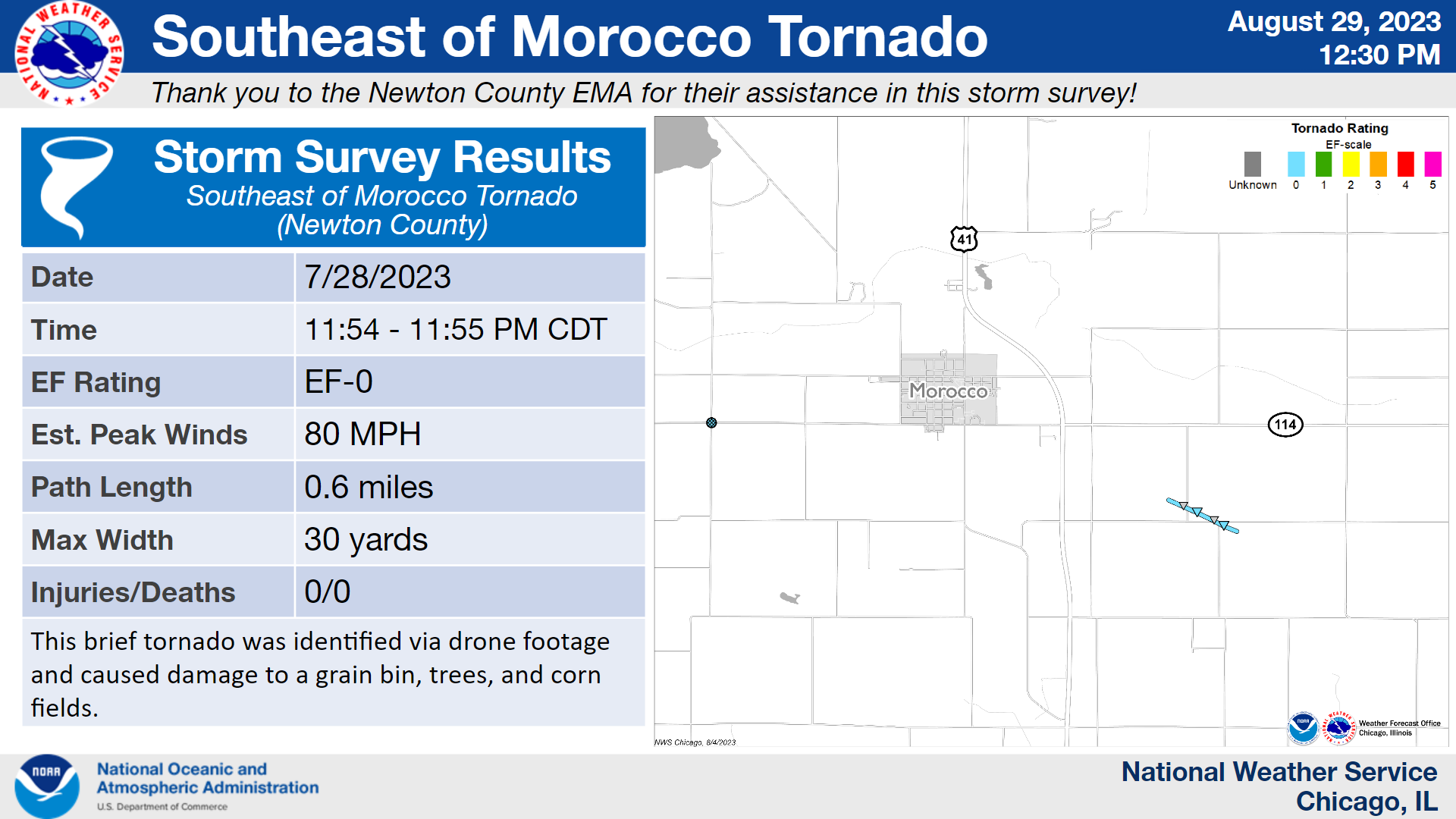 Southeast of Morocco Tornado Map