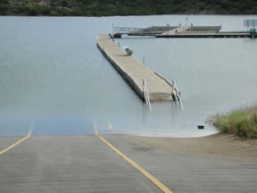 The Lake Alan Henry boat ramp and dock on 11/17/2004