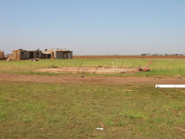 Damage from the second of two tornadoes to impact Ralls, TX. Click on the image for a larger view.