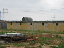 Image of damage from June 9, 2005 storm. Photograph taken by Brian LaMarre, Warning Coordination Meteorologist, WFO Lubbock, TX.