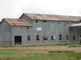 Image of damage from June 9, 2005 storm. Photograph taken by Brian LaMarre, Warning Coordination Meteorologist, WFO Lubbock, TX.