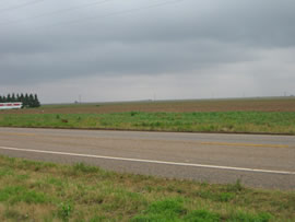 Image of damage from June 9, 2005 storm. Photograph taken by Brian LaMarre, Warning Coordination Meteorologist, WFO Lubbock, TX.