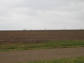 Image of damage from June 9, 2005 storm. Photograph taken by Brian LaMarre, Warning Coordination Meteorologist, WFO Lubbock, TX.