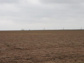 Image of damage from June 9, 2005 storm. Photograph taken by Brian LaMarre, Warning Coordination Meteorologist, WFO Lubbock, TX.