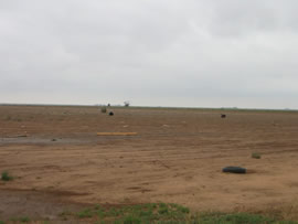 Image of damage from June 9, 2005 storm. Photograph taken by Brian LaMarre, Warning Coordination Meteorologist, WFO Lubbock, TX.