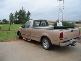 Image of damage from June 9, 2005 storm. Photograph taken by Brian LaMarre, Warning Coordination Meteorologist, WFO Lubbock, TX.