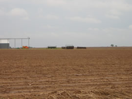 Image of damage from June 9, 2005 storm. Photograph taken by Brian LaMarre, Warning Coordination Meteorologist, WFO Lubbock, TX.