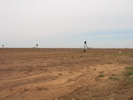 Image of damage from June 9, 2005 storm. Photograph taken by Brian LaMarre, Warning Coordination Meteorologist, WFO Lubbock, TX.