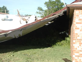 Damage from a Heat Burst in Lubbock. Click on the image for a larger view.