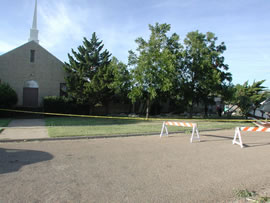 Damage from a Heat Burst in Lubbock. Click on the image for a larger view.