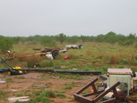 Damage near Lake Alan Henry.