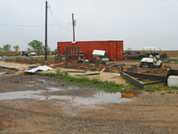 Damage near Lake Alan Henry.