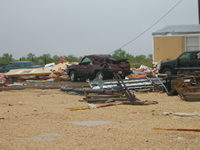 Damage near Lake Alan Henry.