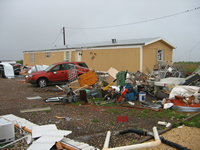 Damage near Lake Alan Henry.