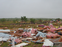 Damage near Lake Alan Henry.