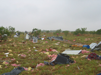 Damage near Lake Alan Henry.