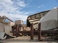 Damage associated with the tornado in the Fair Park area (east of the High School).