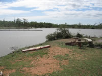 Damage associated with the tornado in the Fair Park area (east of the High School).