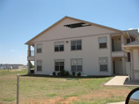 Image of damage from wind and hail in Childress on 9 May 2005.