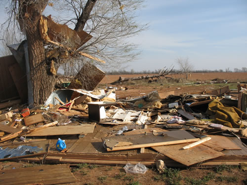 Map of damage from Estelline.