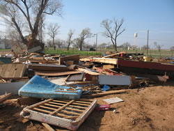 Damage from the Estelline area.