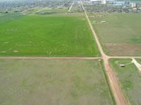 Aerial photo of Tulia storm damage (photo by Darrin Davis and Zane Price).