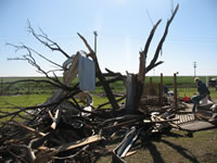 Damage pictures taken in Tulia during the NWS Storm Survey. Pictures taken by SOO Steve Cobb and WCM Brian LaMarre. 