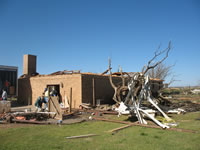 Damage pictures taken in Tulia during the NWS Storm Survey. Pictures taken by SOO Steve Cobb and WCM Brian LaMarre. 