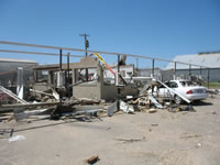 Damage pictures taken in Tulia during the NWS Storm Survey. Pictures taken by SOO Steve Cobb and WCM Brian LaMarre. 