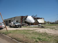 Damage pictures taken in Tulia during the NWS Storm Survey. Pictures taken by SOO Steve Cobb and WCM Brian LaMarre. 