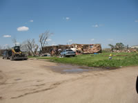 Damage pictures taken in Tulia during the NWS Storm Survey. Pictures taken by SOO Steve Cobb and WCM Brian LaMarre. 