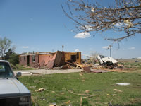 Damage pictures taken in Tulia during the NWS Storm Survey. Pictures taken by SOO Steve Cobb and WCM Brian LaMarre. 