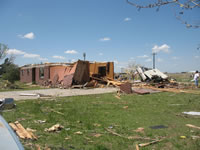 Damage pictures taken in Tulia during the NWS Storm Survey. Pictures taken by SOO Steve Cobb and WCM Brian LaMarre. 