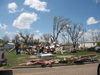 Damage pictures taken in Tulia during the NWS Storm Survey. Pictures taken by SOO Steve Cobb and WCM Brian LaMarre. 